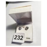 PIERCED CZ EARRINGS 10KT GOLD SETTING