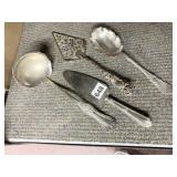 SILVER PLATE SERVING PIECES AND LIFTER