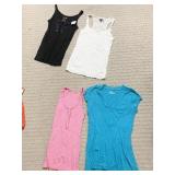 BLACK NEW 5/48 T SHIRT W/ TAGS, LACE BACK T AND