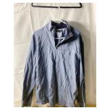 TOMMY HILFIGER L SWEATER BLUE ZIPPER FRONT