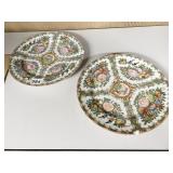 2 PLATES ONE W/ SMALL CHIP ORIENTAL