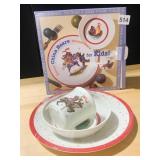 CHINA BEARS CHILDS NEW DINNER SET