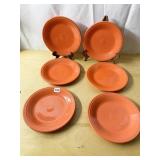 FIESTA SALMON 10.5" DINNER PLATES ONE HAS SM.