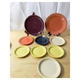 ASSORTED FIESTA 3 YELLOW 6.75" PLATES, (4) 7"