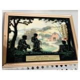 SILHOUETTE REVERSE PAINTING WITH THERMOMETER, 5 X