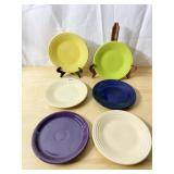 6 FIESTA  ASSORTED COLOR PLATES