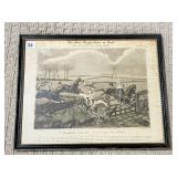 COLORED DRAWING BY H. ALKEN "THE FIRST STEEPLE