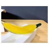 LENOX HARVEST GLORY ART GLASS COLLECTION BANANA