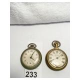 BULLS EYE POCKET WATCH W/ SECOND HAND AND