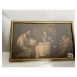 MEN AT THE TABLE PRINT