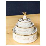 STACKABLE BOX VOTIVE CAKE W/ CANDLE 4 SECTION NIB