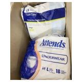 2 PACKS OF ATTENDS LARGE