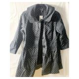 POLKA DOT NEW SZ. M LARGE BUTTON FRONT JACKET