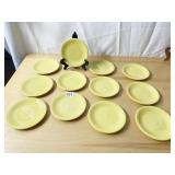 12 YELLOW 6" BREAD PLATES