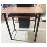 COMPUTER DESK METAL LEGS W/ PULL OUT SHELF NICE