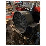 LARGE 30IN FAN WITH WHEELS 1 BROKEN FAN WORKS