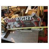 COORS LIGHT ALUMINUM SIGN 2004 VINTAGE