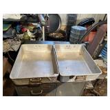 2 HEAVY ALUMINUM PANS FOR COOKING 1962