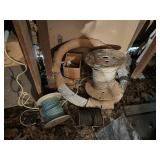 ALUMINUM WIRE UN SHEATHED AND 3 MISC SPOOLS OF