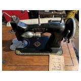 WHITE SEWING CABINET TABLE