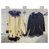 HAND CRAFTED CANADIAN NUVIK WOMENï¿½S COAT FUR TRIM