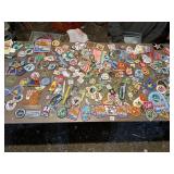 WHOLE TABLE OF BOY SCOUTS PATCHES AND BADGES