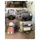 4 ASSORTED MOTORS SINGLE PHASE MOTORS