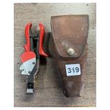 GMP WIRE CRIMPING TOOL IN NICE LEATHER HOLDER
