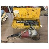 OLD MILWAUKEE GRINDER AND LARGER CORDED DRILL IN