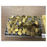 FULL SET OF BRASS LETTERS AND NUMBERS FOR PUNCH