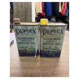 DUPLES QUAKER STATE METAL QUART OUTBOARD OIL