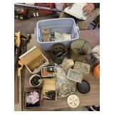 MISC SCREWS AND OTHER SOME METAL SOME WOOD