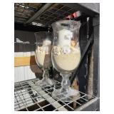 SAND AND SEASHELLS IN CANDLE GLASS VERY NICE