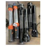 WORK ZONE 2 LED WORK LIGHTS AND 4 MAG LIGHTS