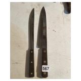 2 CUTCO KNIVES 1 KITCHEN OTHER BREAD KNIFE