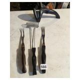 CUTCO SHARPENER AND SERVING MEAT FORK WITH WISK