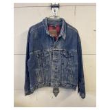 VINTAGE USA LEVIS LINED DENIM JACKET LARGE SEE