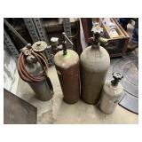 SMALLER OXY ACETYLENE TORCH BOTTLES MOSTLY FULL