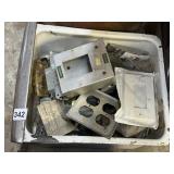 BOX OF OUTLET BOXES AND OTHERS