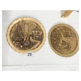 BRONZE NATALE 1984 & 85 PLATES CATS AND DOGS