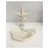 BELLEEK TREE STAR, TRINKET TRAY