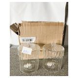 TWO NEW GLASS JARS W/ BOX