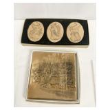 BRONZE ORNAMENTS, TRINKET PLATE