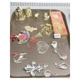 BRASS AND CRYSTAL ORNAMENTS