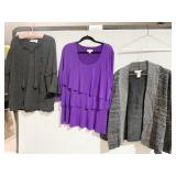3 XL LEA SWEATER AND 2 TOPS