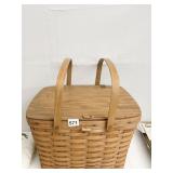 VINTAGE LONGABERGER PICNIC BASKET EXCELLENT