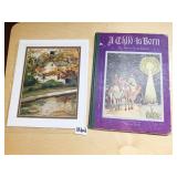A CHILD IS BORN BOOK AND FOIL PICTURE