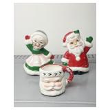 JOSEP MR. & MRS. CLAUSE SALT/PEPPERS, MINI SANTA