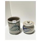 TWO CROCKS ONE W/ LID