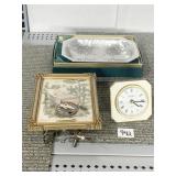 HUMMEL CLOCK, WENDELL AUGUST TRAY, SETH THOMAS